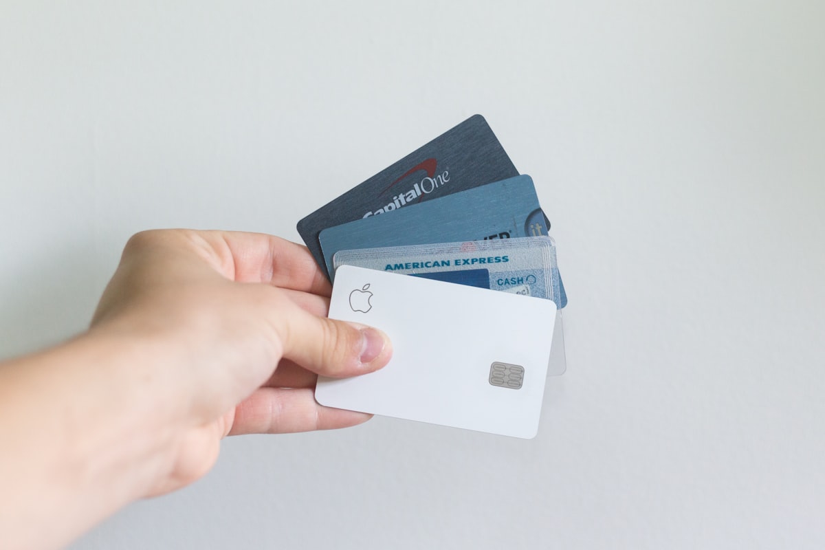 Stack of credit cards representing debt management