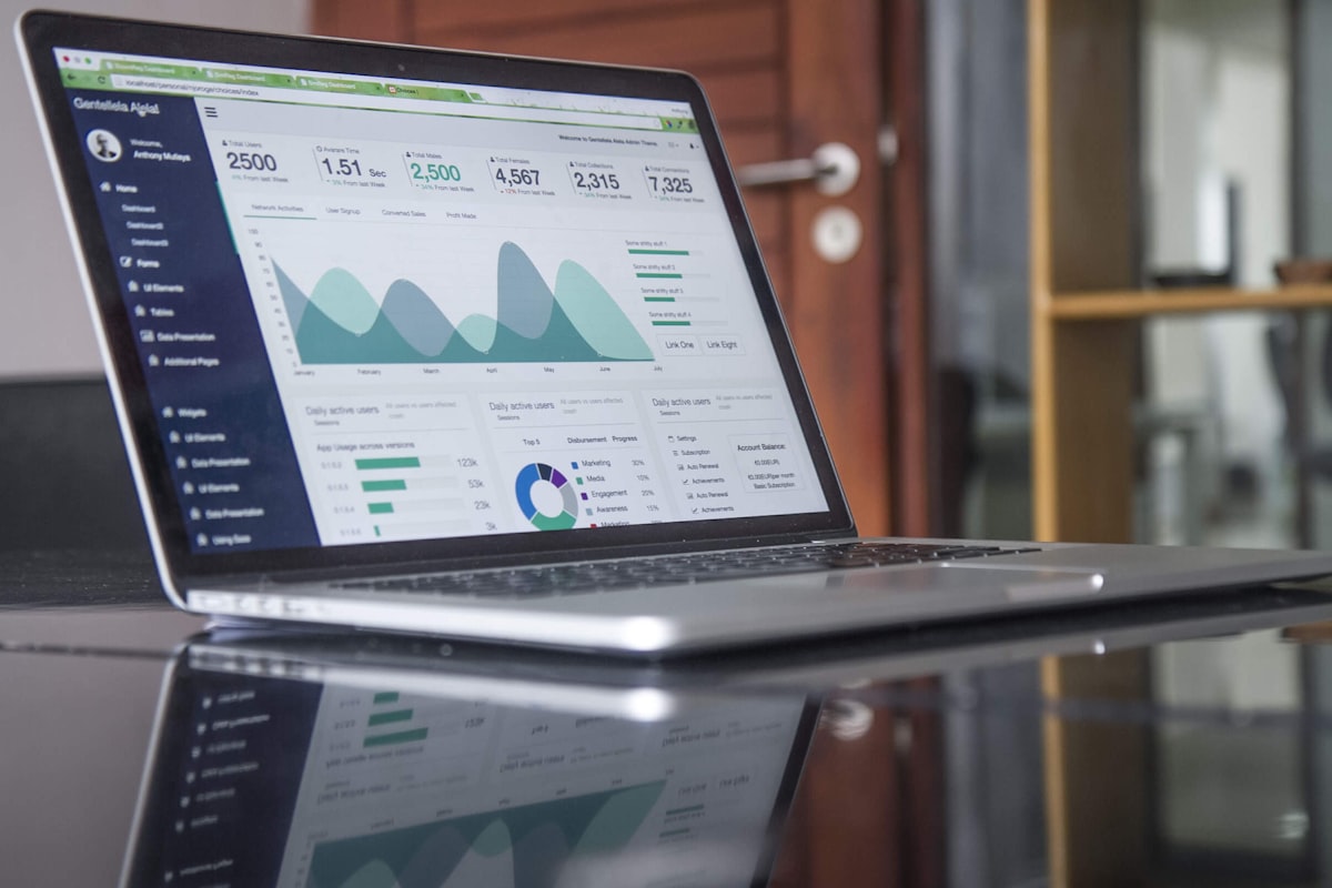 Computer screen showing spreadsheet data analysis