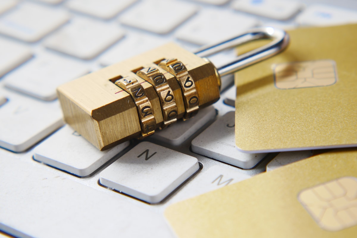 Digital lock with green checkmarks representing password security
