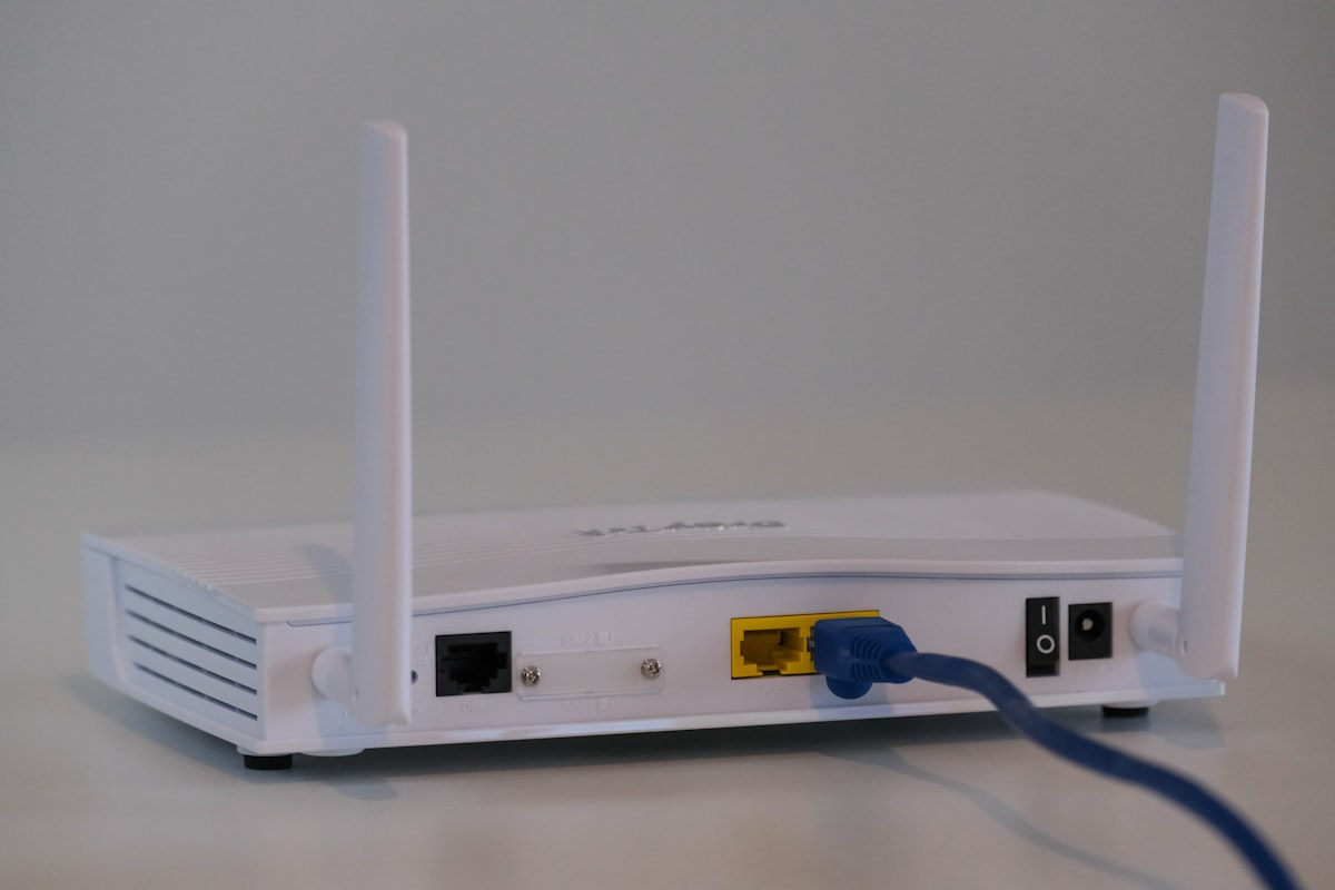WiFi router with signal strength indicators