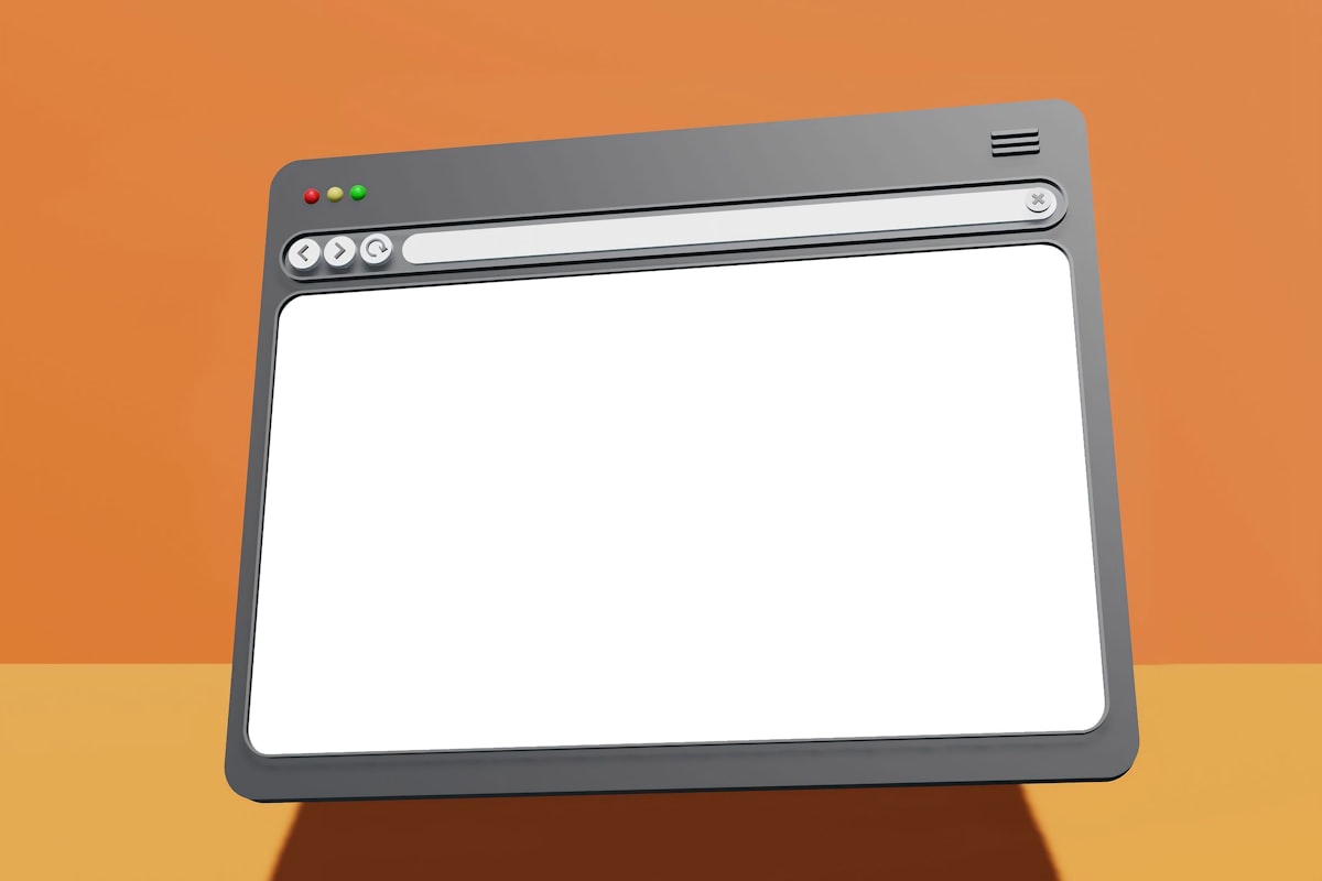 Web browser window representing online privacy